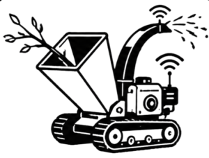 Remote-Controlled Branch Chipper Cartoon Icon
