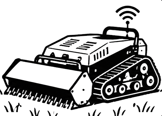 Remote-Controlled Lawn Mower Cartoon Icon