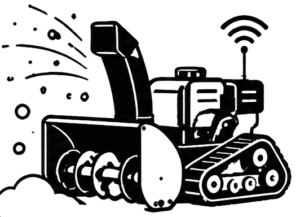 Remote-Controlled Snow Blower — Cartoon Icon
