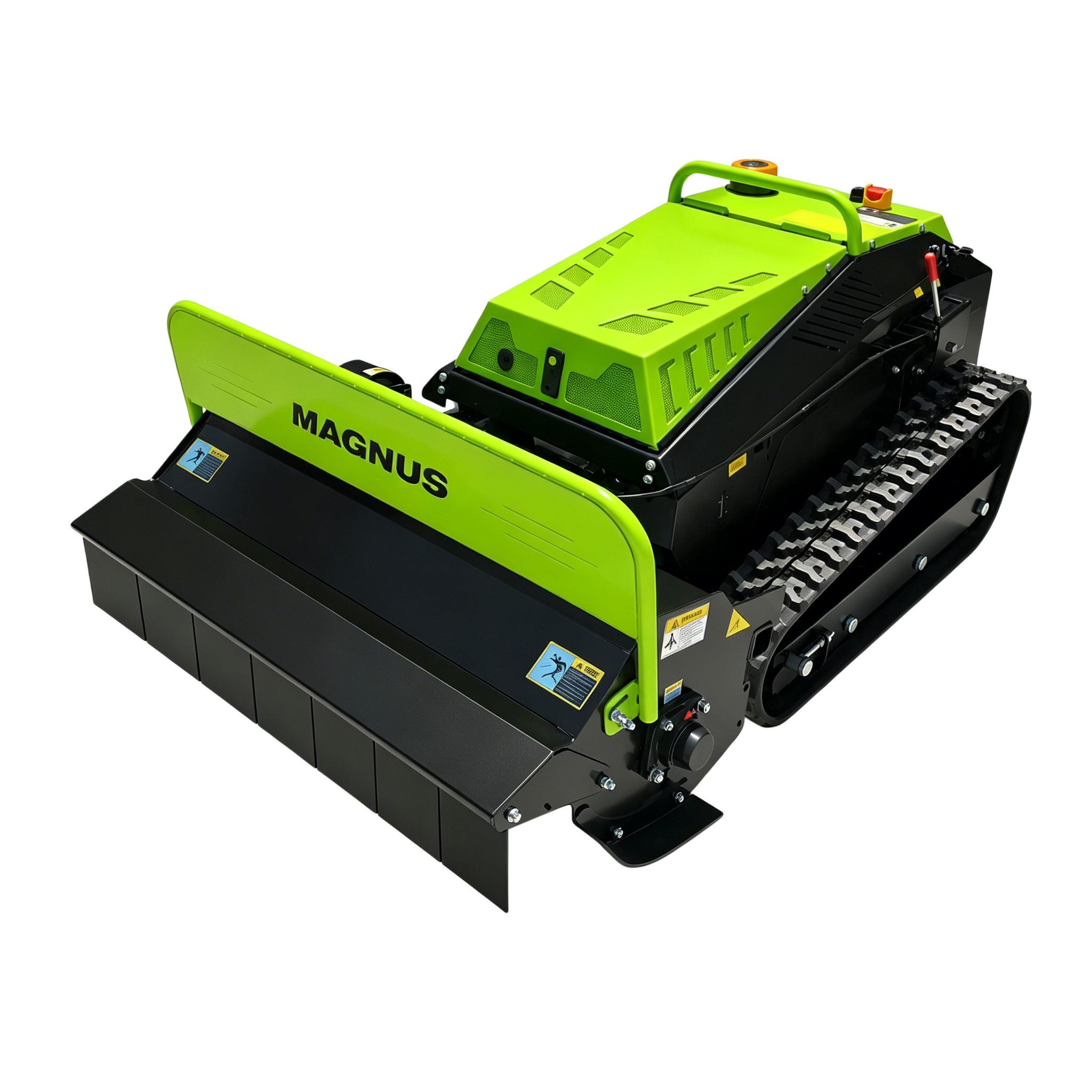 Remote controlled flail mower 45-Degree View
