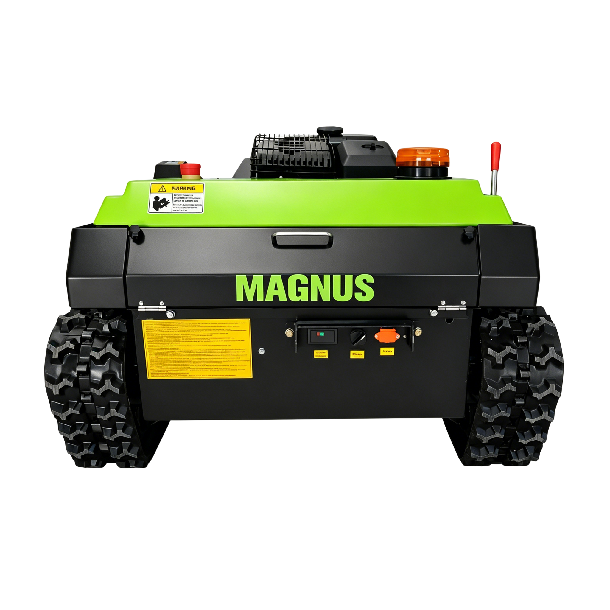 Tracked remote brush mower Rear View